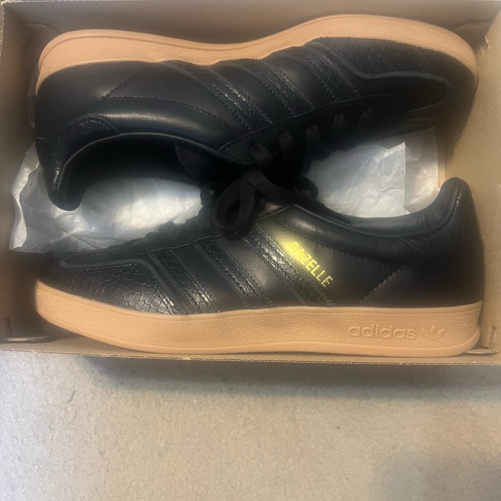 Adidas Black and Tan Sneakers with Skateboarding Style